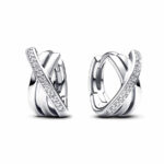 Pandora Signature Crossover Pavé Silver Σκουλαρίκια Κρίκοι