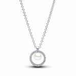 Pandora Timeless Freshwater Cultured Pearl & Pavé Κολιέ