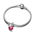 Pandora Moments Red Heart & Arrow Murano Glass Dangle Σύμβολο - Image 3
