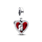Pandora Moments Red Heart & Keyhole Double Dangle Σύμβολο