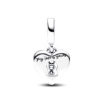 Pandora Moments Red Heart & Keyhole Double Dangle Σύμβολο - Image 2