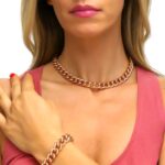 Boccadamo Pink Bronze Small Curb Κολιέ - Image 3
