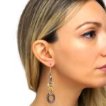 Boccadamo Yellow Bronze & Ruthenium Intertwined Chain Σκουλαρίκια - Image 2