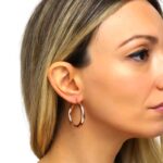 Boccadamo Full Hoop Pink Bronze Κρίκοι - Image 2