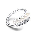 Pandora Timeless Freshwater Pearls & Pavé Open Δαχτυλίδι - Image 2