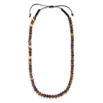 Chrysostomos Ανδρικό Χειροποίητο Κολιέ με Καφέ Αχάτη