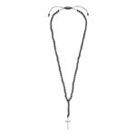 Chrysostomos Ανδρικό Χειροποίητο Κολιέ Ροζάριο με Λάβα