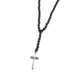 Chrysostomos Ανδρικό Χειροποίητο Κολιέ Ροζάριο με Λάβα - Image 2
