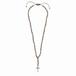 Chrysostomos Ανδρικό Κολιέ Ροζάριο με Μάτι της Τίγρης & Αιματίτη