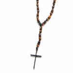 Chrysostomos Ανδρικό Κολιέ Ροζάριο με Μάτι της Τίγρης & Αιματίτη - Image 2