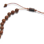 Chrysostomos Ανδρικό Χειροποίητο Κολιέ Ροζάριο με Λάβα & Αχάτη - Image 3