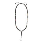 Chrysostomos Ανδρικό Χειροποίητο Κολιέ Ροζάριο με Αγκίστρι