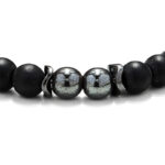 Chrysostomos Ανδρικό Xειροποίητο Βραχιόλι με Όνυχα & Αιματίτη - Image 2