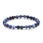 Chrysostomos Ανδρικό Χειροποίητο Βραχιόλι με Σοδαλίτη & Αιματίτη