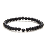 Chrysostomos Ανδρικό Χειροποίητο Βραχιόλι με Λάβα & Ματάκι