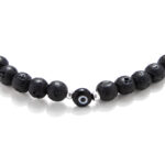 Chrysostomos Ανδρικό Χειροποίητο Βραχιόλι με Λάβα & Ματάκι - Image 2