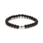 Chrysostomos Ανδρικό Χειροποίητο Βραχιόλι με Λάβα & Ματάκι