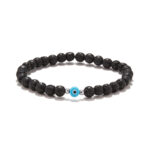 Chrysostomos Ανδρικό Χειροποίητο Βραχιόλι με Λάβα & Ματάκι