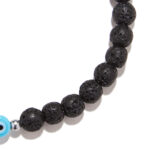 Chrysostomos Ανδρικό Χειροποίητο Βραχιόλι με Λάβα & Ματάκι - Image 2