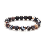 Chrysostomos Ανδρικό Βραχιόλι με Αχάτη & Αιματίτη