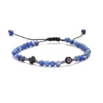 Chrysostomos Ανδρικό Xειροποίητο Βραχιόλι με Ματάκι & Σταυρό