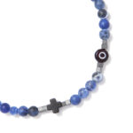 Chrysostomos Ανδρικό Xειροποίητο Βραχιόλι με Ματάκι & Σταυρό - Image 2