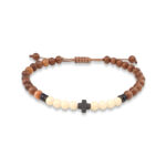 Chrysostomos Ανδρικό Βραχιόλι με Όνυχα, Μάτι της Γάτας & Σταυρό