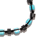 Chrysostomos Ανδρικό Χειροποίητο Πλεκτό Βραχιόλι με Τιρκουάζ - Image 2