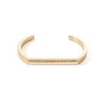 Coeur De Lion Βραχιόλι Bangle Cuff Square Stripes Gold White