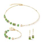 Coeur De Lion Κολιέ GeoCUBE® Fusion Precious Pearl Mix Gold Green - Image 2