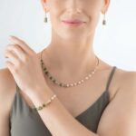 Coeur De Lion Κολιέ GeoCUBE® Fusion Precious Pearl Mix Gold Green - Image 3