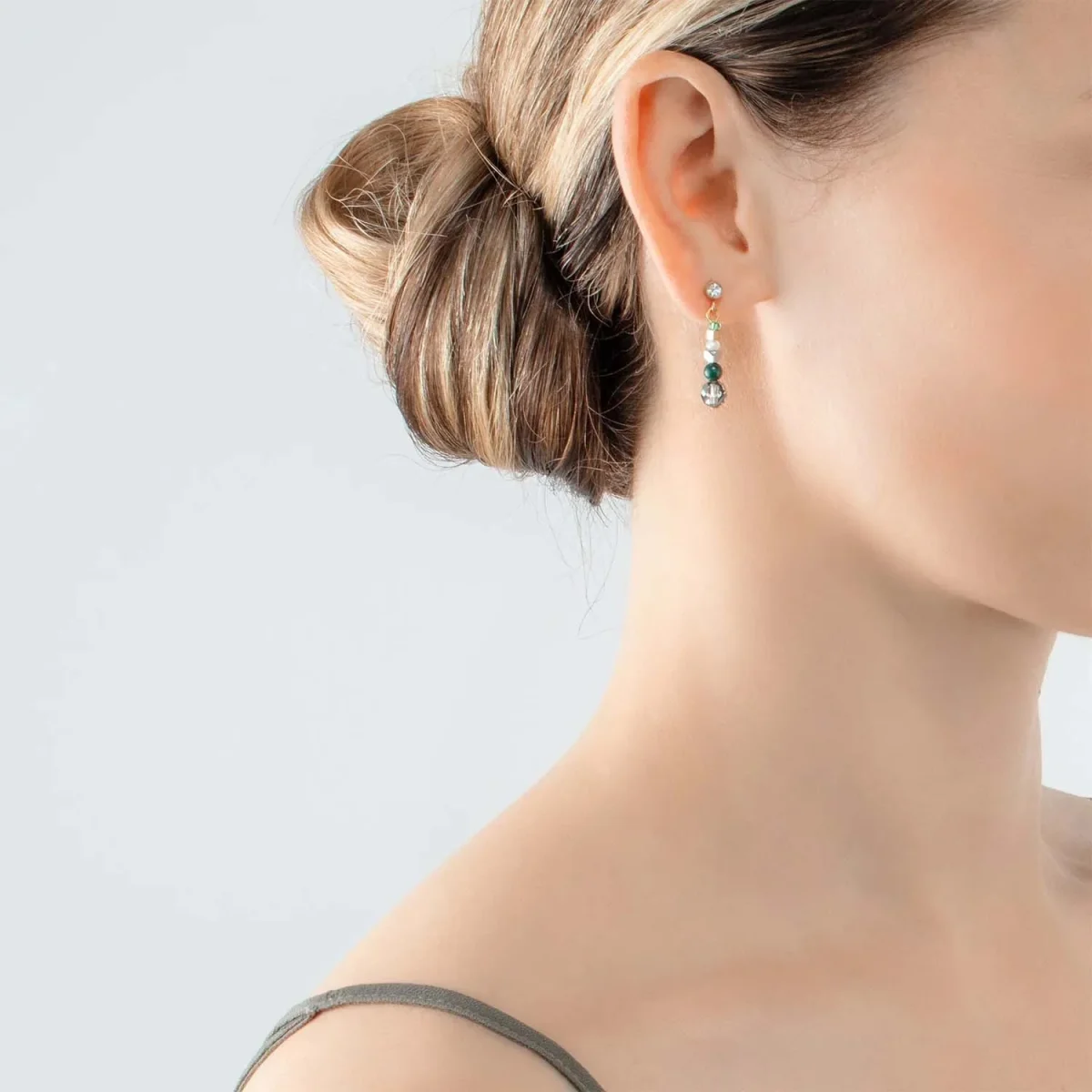 Coeur De Lion Σκουλαρίκια Amulet Glamorous Green Gold - Image 3