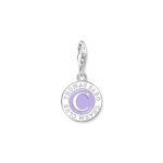 Thomas Sabο Charmista Coin Charm Violet Silver Σύμβολο