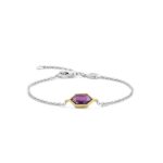 Ti Sento Gold Plated Amethyst Βραχιόλι