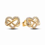 Pandora Moments Sparkling Infinity Heart Σκουλαρίκια
