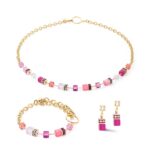 Coeur De Lion Βραχιόλι GeoCUBE® Iconic Chain Gold Magenta - Image 2