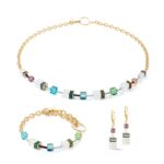 Coeur De Lion Κολιέ GeoCUBE Iconic Precious Chain Gold Multicolor - Image 2