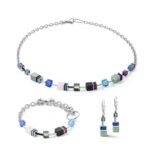 Coeur De Lion Κολιέ GeoCUBE Iconic Precious Silver Multicolor - Image 2