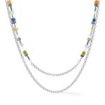 Coeur De Lion Κολιέ GeoCUBE® Iconic Boho Silver Multicolor - Image 3