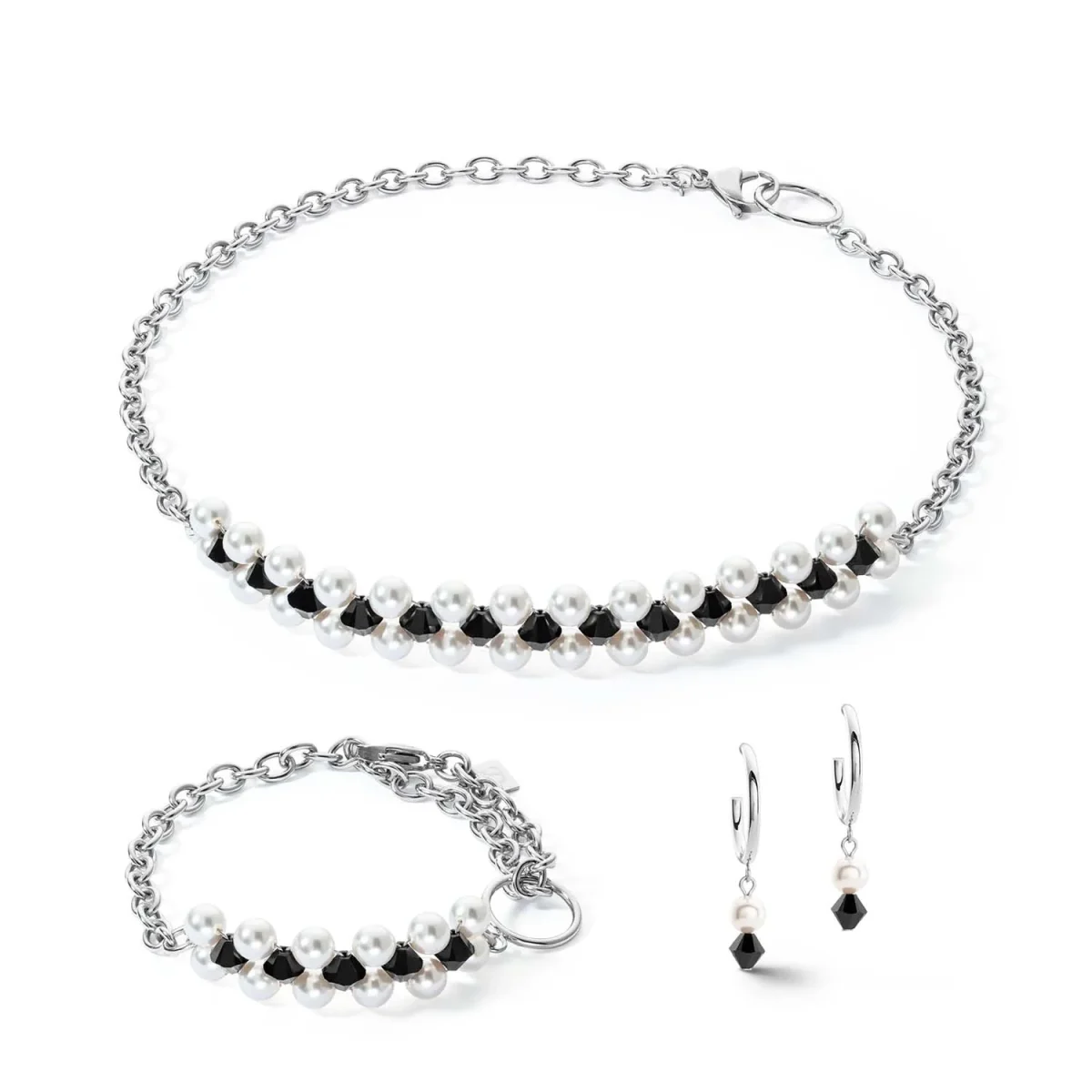 4080101317-2 Coeur De Lion Κολιέ Choker Mysterious Silver Black - Image 2