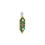 Ti Sento Gold Plated Malachite Amethyst Geometric Μενταγιόν - Image 2