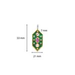 Ti Sento Gold Plated Malachite Amethyst Geometric Μενταγιόν - Image 5