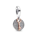 Pandora Moments Two-tone Key to Happiness Double Dangle Σύμβολο