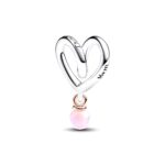 Pandora Moments Mum Two-tone Wrapped Heart Σύμβολο