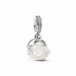 Pandora Moments White Rose in Bloom Double Dangle Σύμβολο