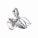 Pandora Moments White Rose in Bloom Double Dangle Σύμβολο - Image 3