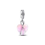 Pandora Moments Mum Opalescent Heart Dangle Σύμβολο