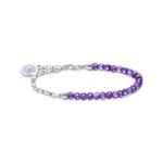 Thomas Sabo Member Charm Amethyst Beads Silver Βραχιόλι