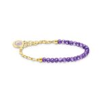 Thomas Sabo Member Charm Amethyst Beads Yellow Gold Βραχιόλι L19