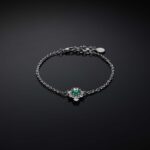 Chiara Ferragni Emerald Ασημένιο Βραχιόλι με Πράσινη Πέτρα
